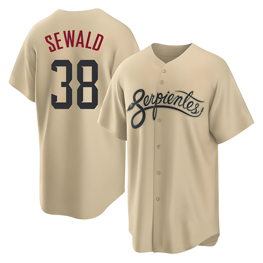 Kdoa A.Diamondbacks #38 Paul Sewald Player Gold City Connect Cool Stitched Jersey