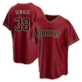 Kdoa A.Diamondbacks #38 Paul Sewald Player Red Alternate Replica Stitched Jersey