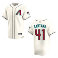 Kdoa A.Diamondbacks #41 Carlos Santana Player Cream game time Stitched Jersey