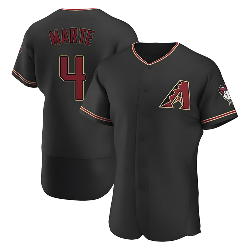 Kdoa A.Diamondbacks #4 Ketel Marte Player Black Limited Elite Stitched Jerseys