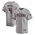 Kdoa A.Diamondbacks #4 Ketel Marte Player Gray Replica Game Stitched Jerseys