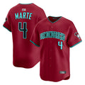 Kdoa A.Diamondbacks #4 Ketel Marte Player Red Home Limited Stitched Jerseys