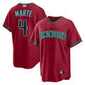 Kdoa A.Diamondbacks #4 Ketel Marte Player Red Home Replica Stitched Jerseys