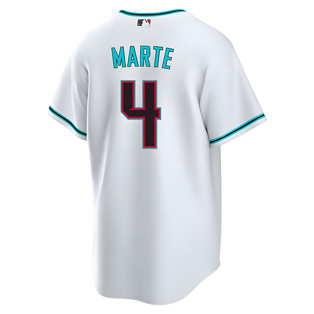 Kdoa A.Diamondbacks #4 Ketel Marte Player White Replica Alt Game Stitched Jerseys