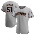 Kdoa A.Diamondbacks #51 Randy Johnson Player Gray Authentic Road Stitched Jerseys