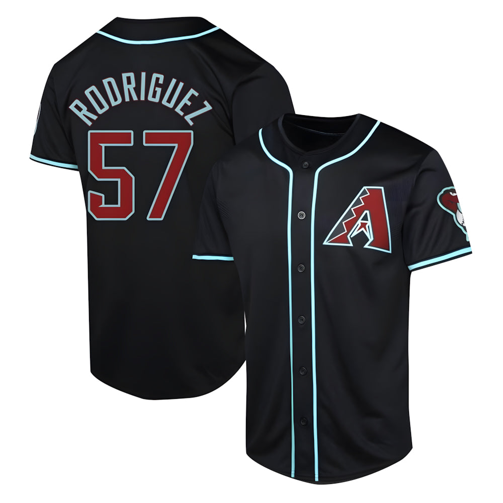Kdoa A.Diamondbacks #57 Eduardo Rodriguez Player Black Limited Alternate Stitched Jersey