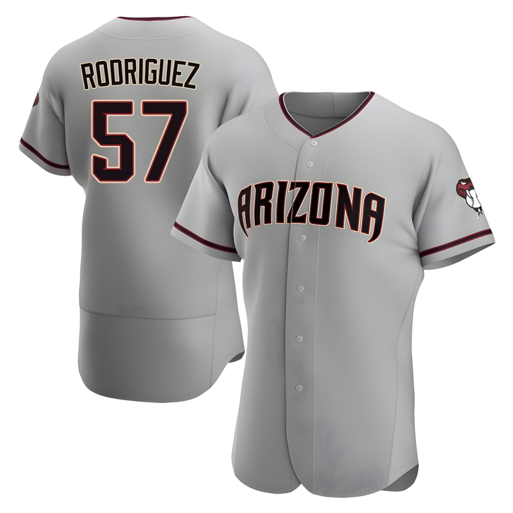 Kdoa A.Diamondbacks #57 Eduardo Rodriguez Player Gray Road Stitched Jersey