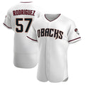 Kdoa A.Diamondbacks #57 Eduardo Rodriguez Player White Crimson Home Stitched Jersey