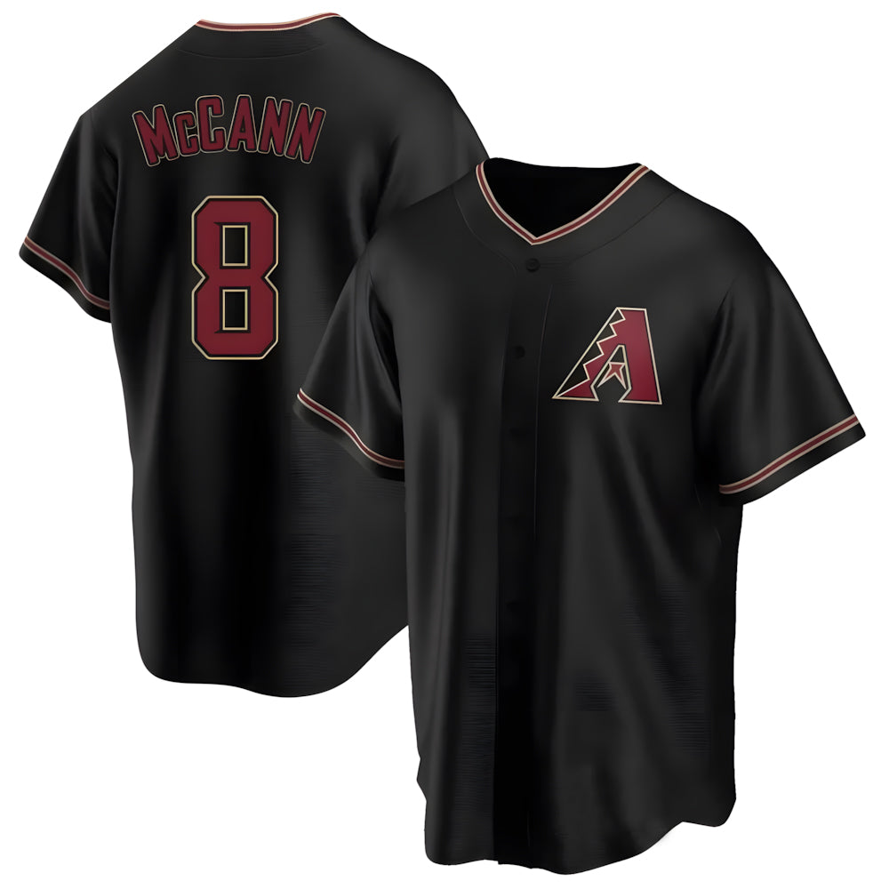 Kdoa A.Diamondbacks #8 James McCann Player Black Replica Alternate Stitched Jersey