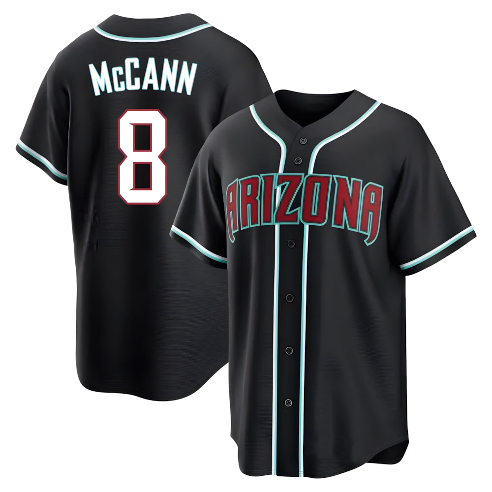 Kdoa A.Diamondbacks #8 James McCann Player Black Replica Fashion Out Stitched Jersey