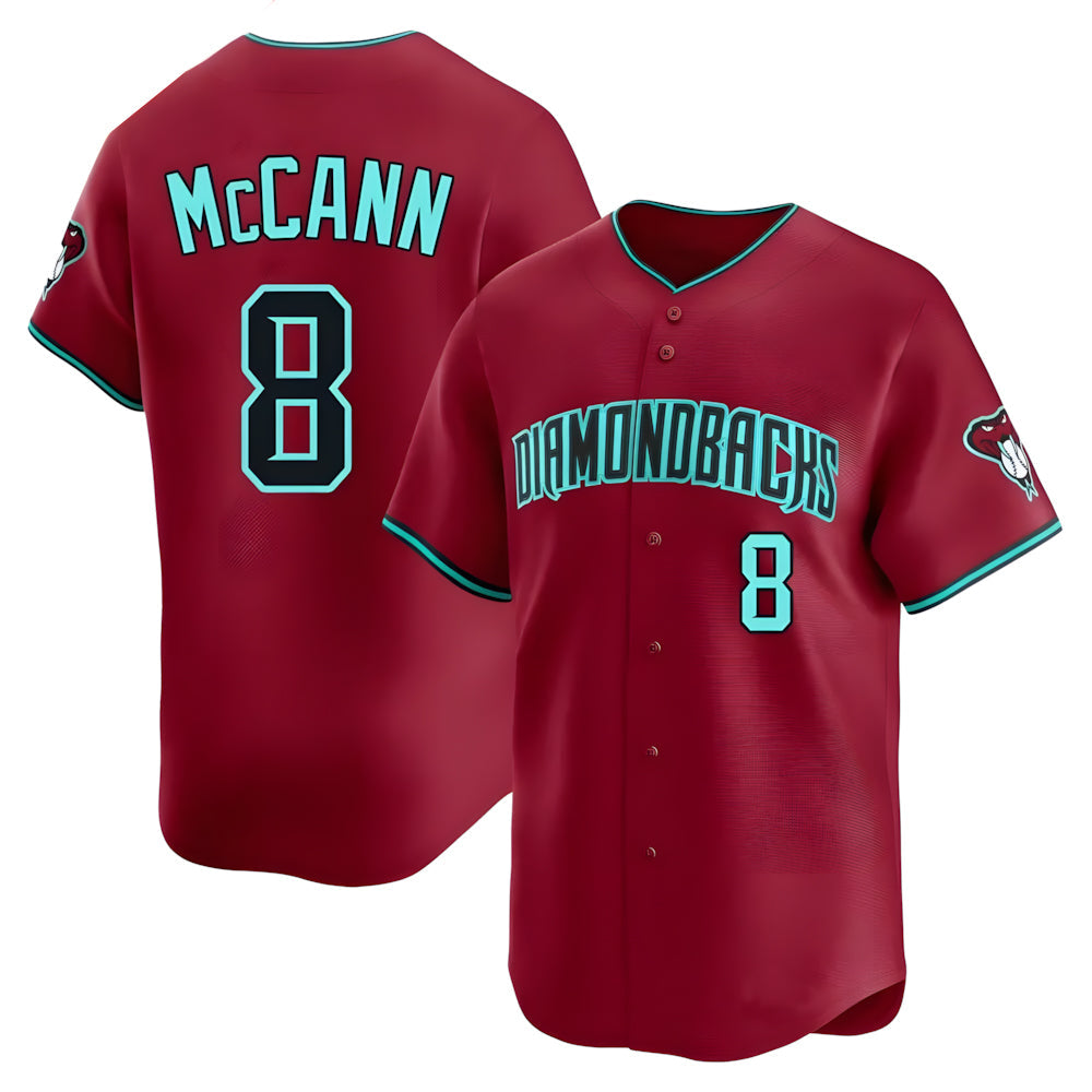 Kdoa A.Diamondbacks #8 James McCann Player Red Limited Alternate Stitched Jersey