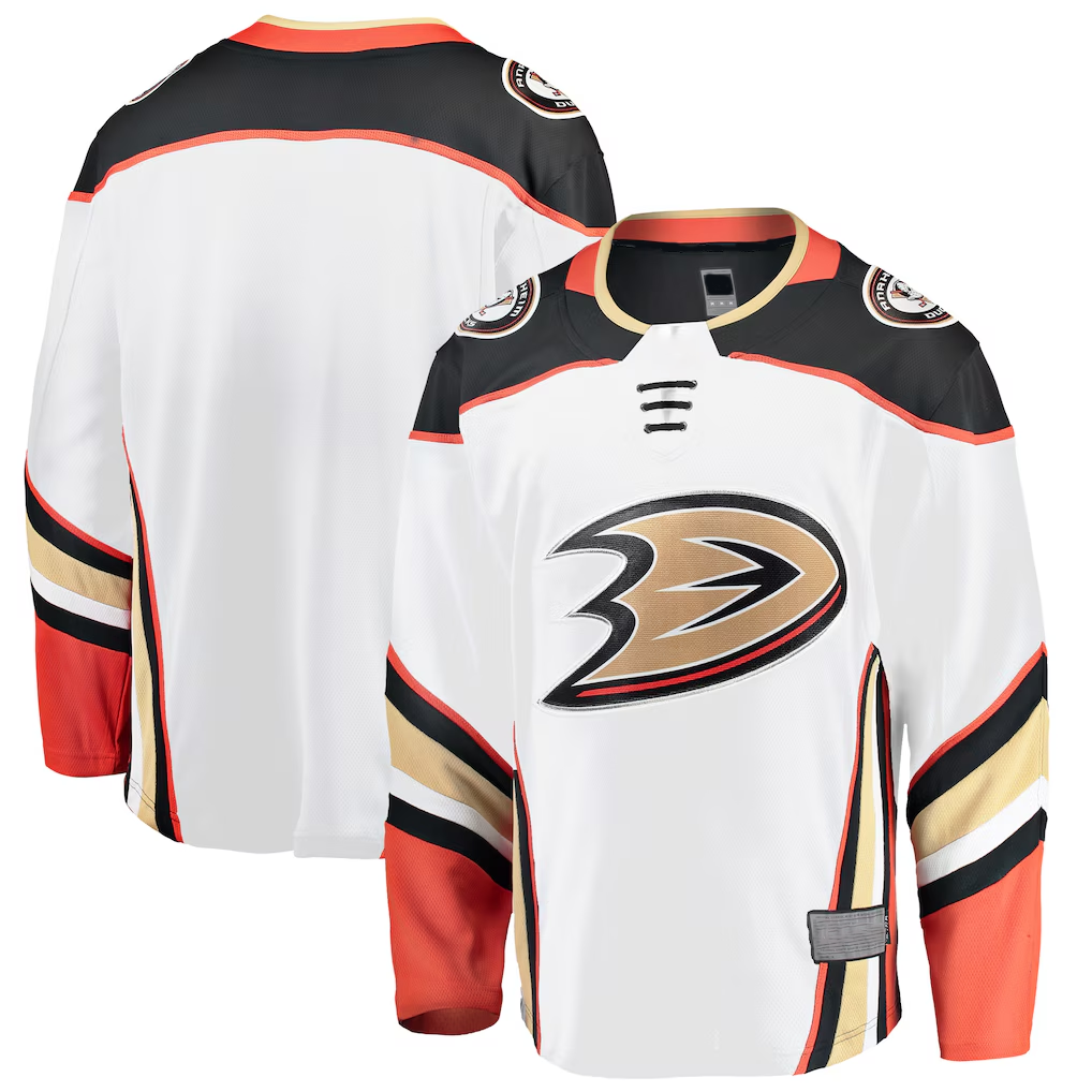 Kdoa A.Ducks White Breakaway Away Jerseys