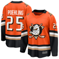 Kdoa A.Ducks #25 Ryan Poehling Orange Home Breakaway Jerseys