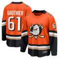 Kdoa A.Ducks #61 Cutter Gauthier Orange Home Breakaway Jerseys