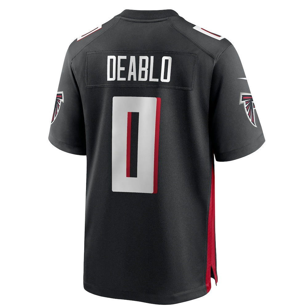 Kdoa A.Falcons #0 Divine Deablo Player Black Home Game Stitched Jerseys