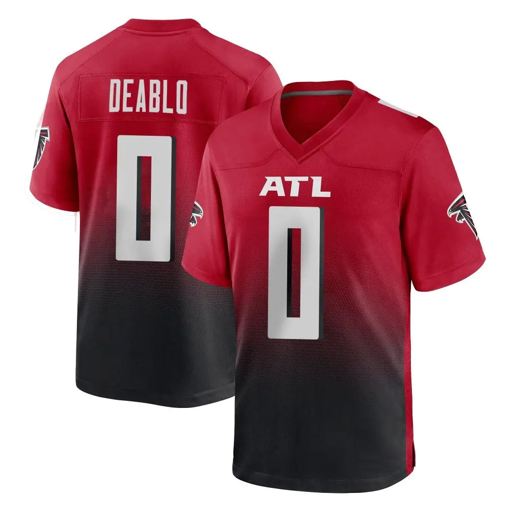 Kdoa A.Falcons #0 Divine Deablo Player Red Home Game Stitched Jerseys