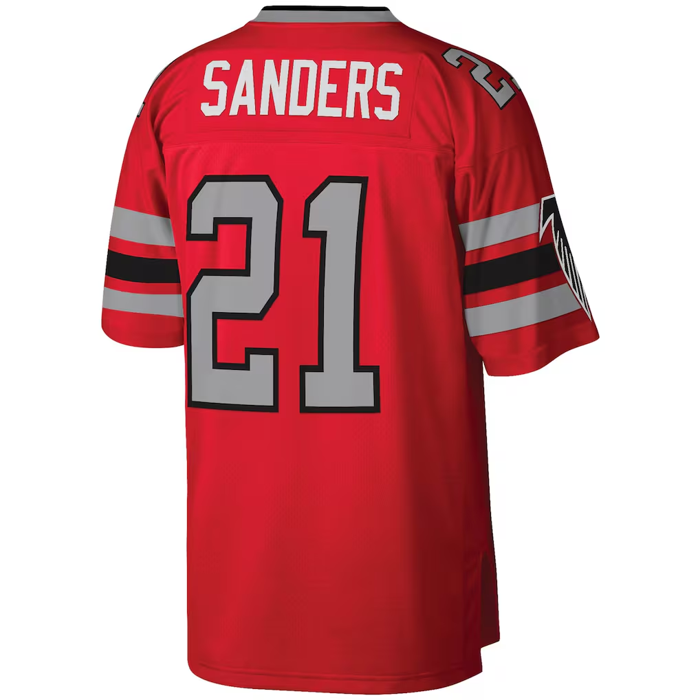 Kdoa A.Falcons #21 Deion Sanders Mitchell & Ness Red Legacy Replica Jersey