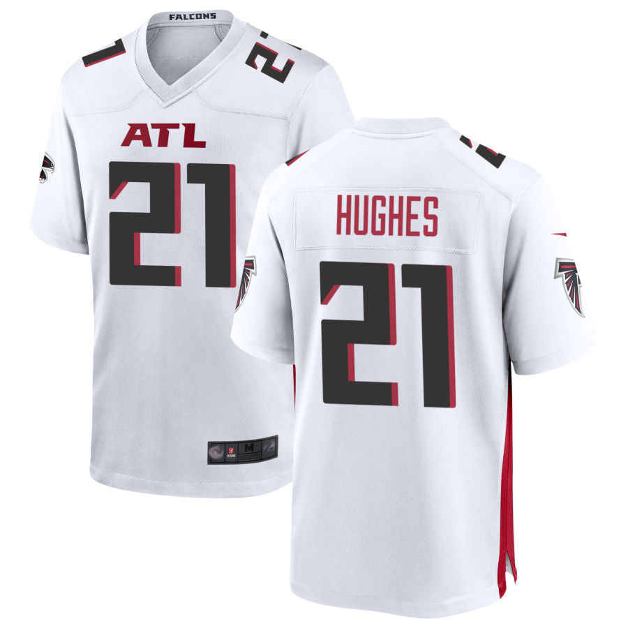 Kdoa A.Falcons #21 Mike Hughes Player White Home Game Stitched Jerseys