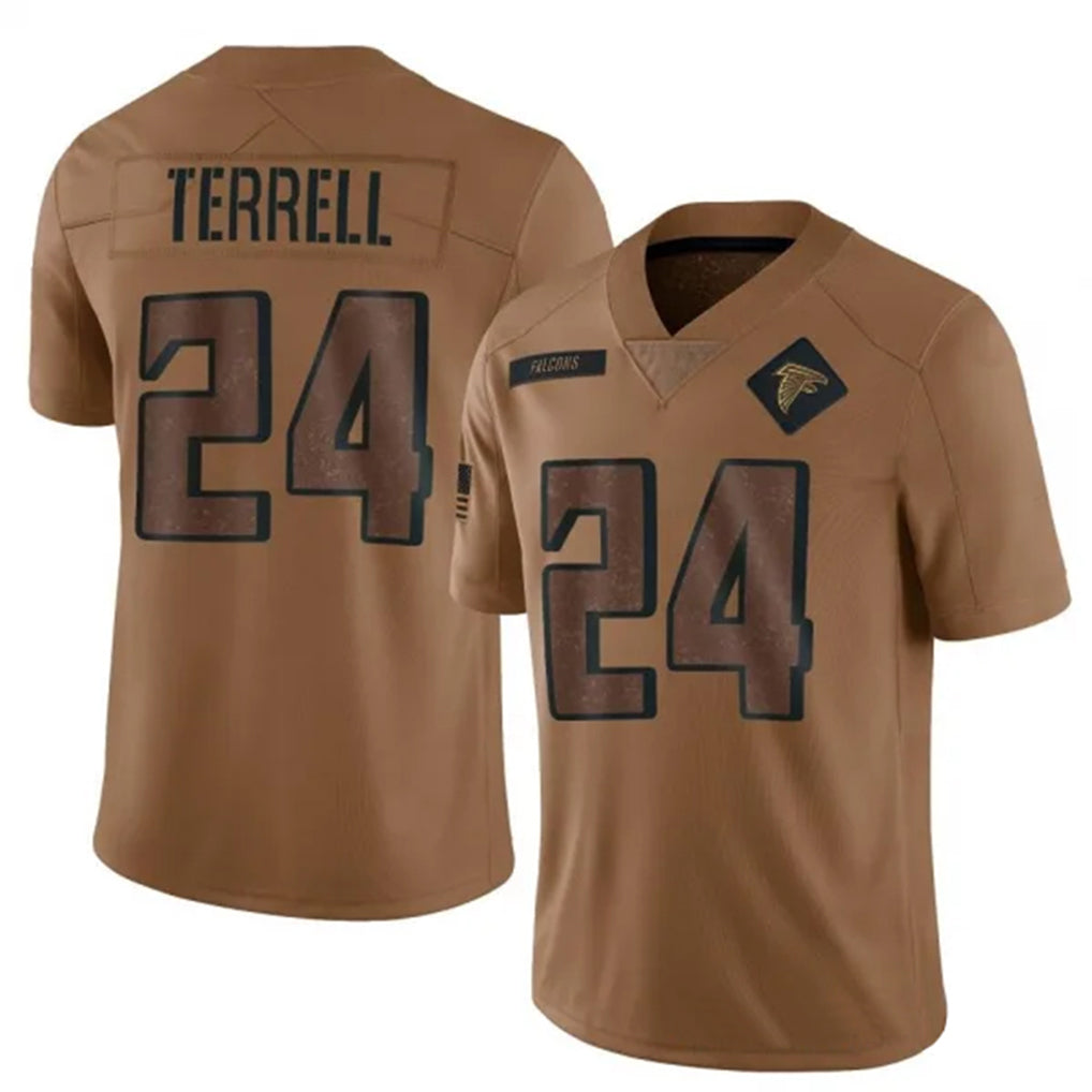 Kdoa A.Falcons #24 A.J. Terrell Jr. Player Brown Salute To Service Limited Stitched Jerseys