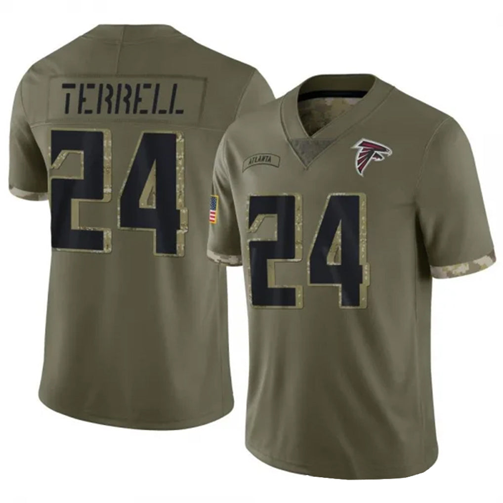 Kdoa A.Falcons #24 A.J. Terrell Jr. Player Olive Salute To Service Limited Stitched Jerseys