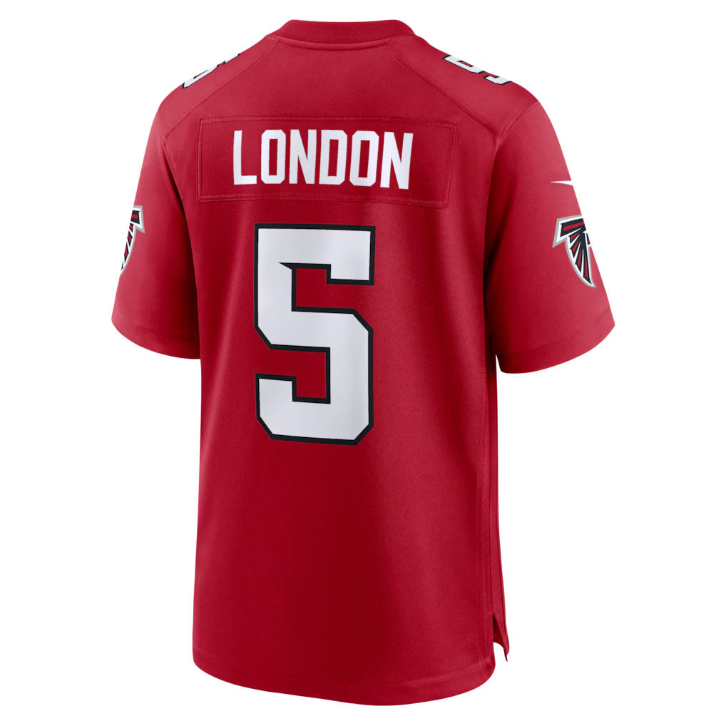 Kdoa A.Falcons #5 Drake London Red Game Stitched Jerseys