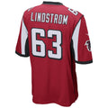 Kdoa A.Falcons #63 Chris Lindstrom Player Red Replica Game Stitched Jerseys