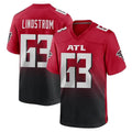 Kdoa A.Falcons #63 Chris Lindstrom Player Red Home Game Stitched Jerseys