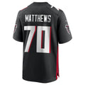 Kdoa A.Falcons #70 Jake Matthews Player Black Home Game Stitched Jerseys