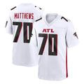 Kdoa A.Falcons #70 Jake Matthews Player White Home Game Stitched Jerseys