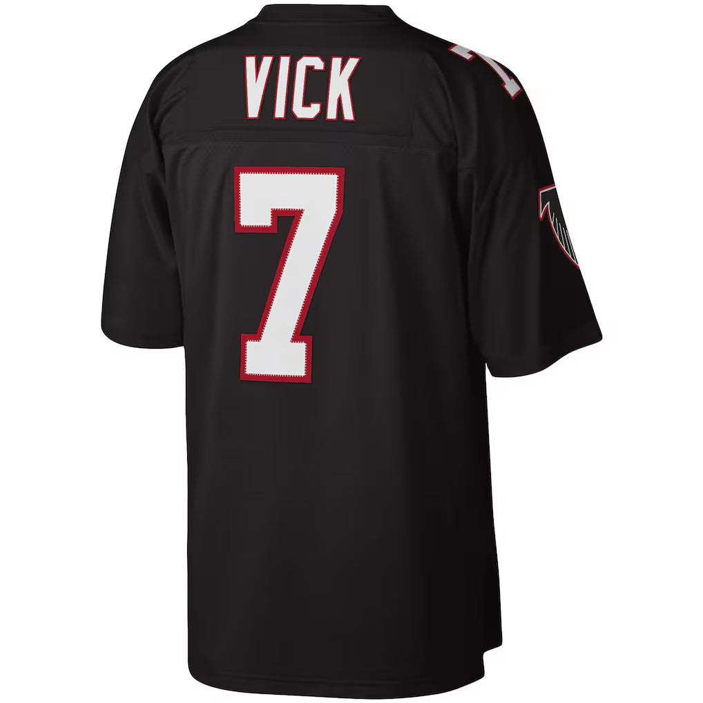 Kdoa A.Falcons #7 Michael Vick Mitchell & Ness Black Legacy Replica Stitched Jerseys