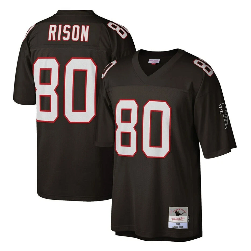 Kdoa A.Falcons #80 Andre Rison Player Mitchell & Ness Black 1992 Legacy Stitched Jerseys