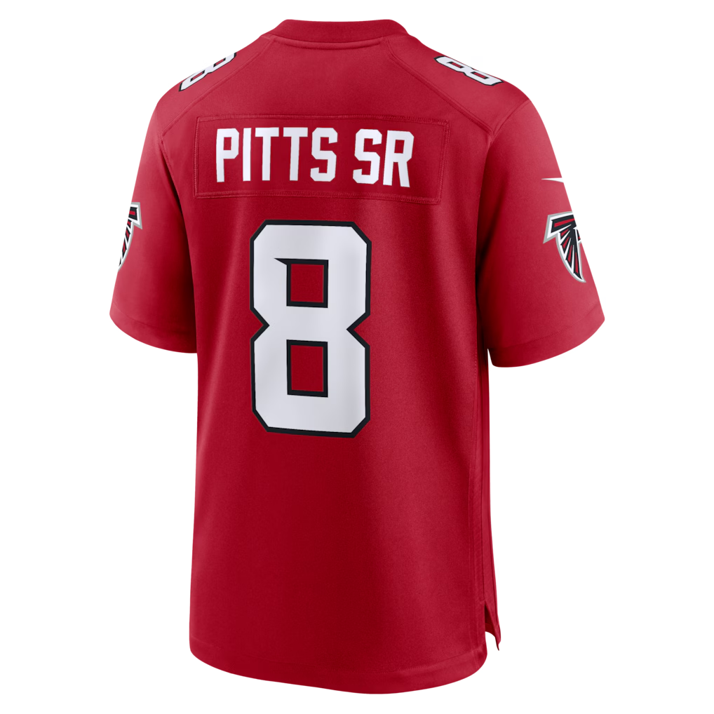 Kdoa A.Falcons #8 Kyle Pitts Sr. Red Game Stadium Jerseys