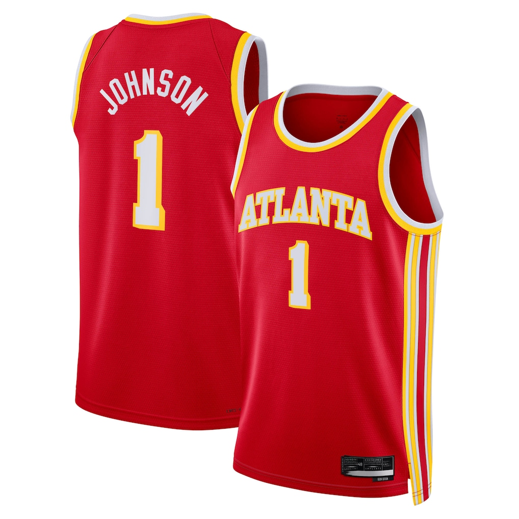 Kdoa A.Hawks #1 Jalen Johnson Red Swingman Jerseys - Icon Edition