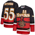 Kdoa A.Hawks #55 Dikembe Mutombo Mitchell & Ness Red Maxxed Out Fashion Hockey Jerseys