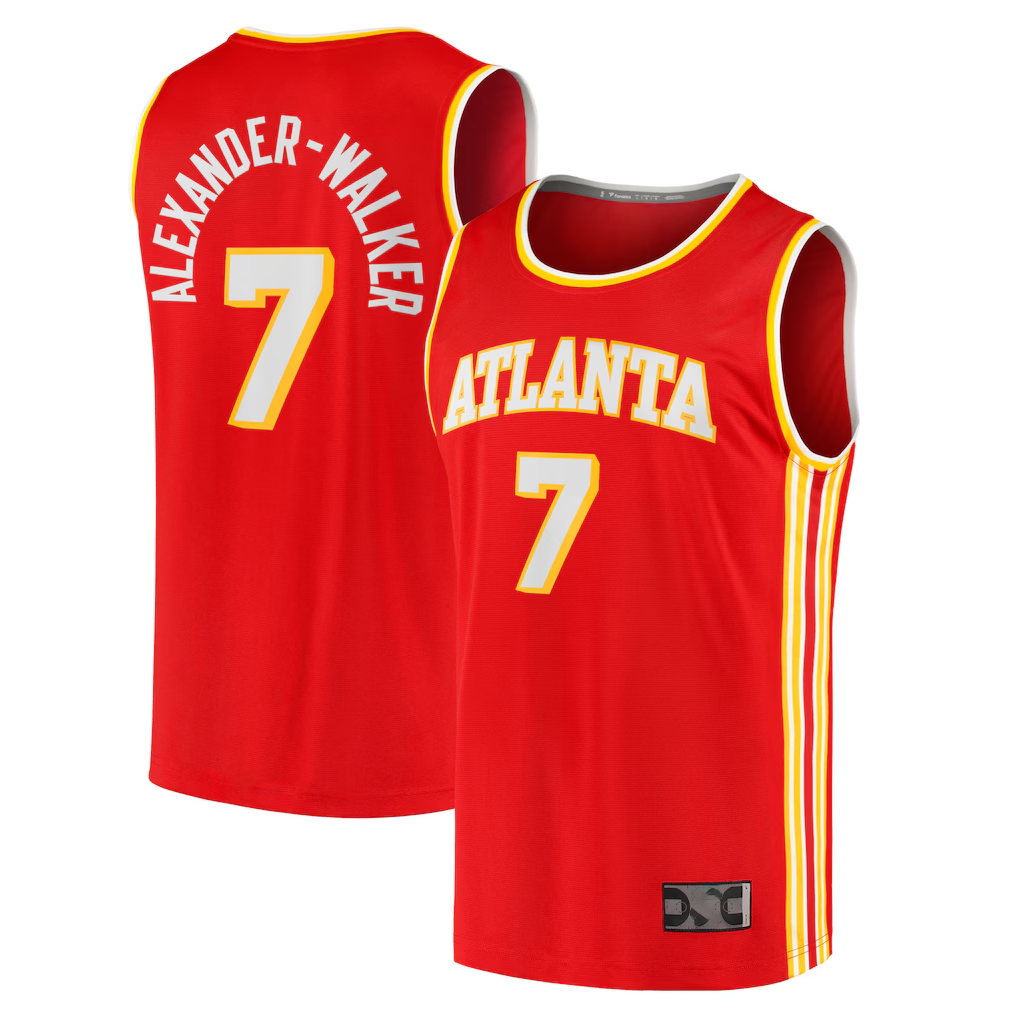 Kdoa A.Hawks #7 Nickeil Alexander-Walker Red Fast Break Replica Jerseys - Icon Edition