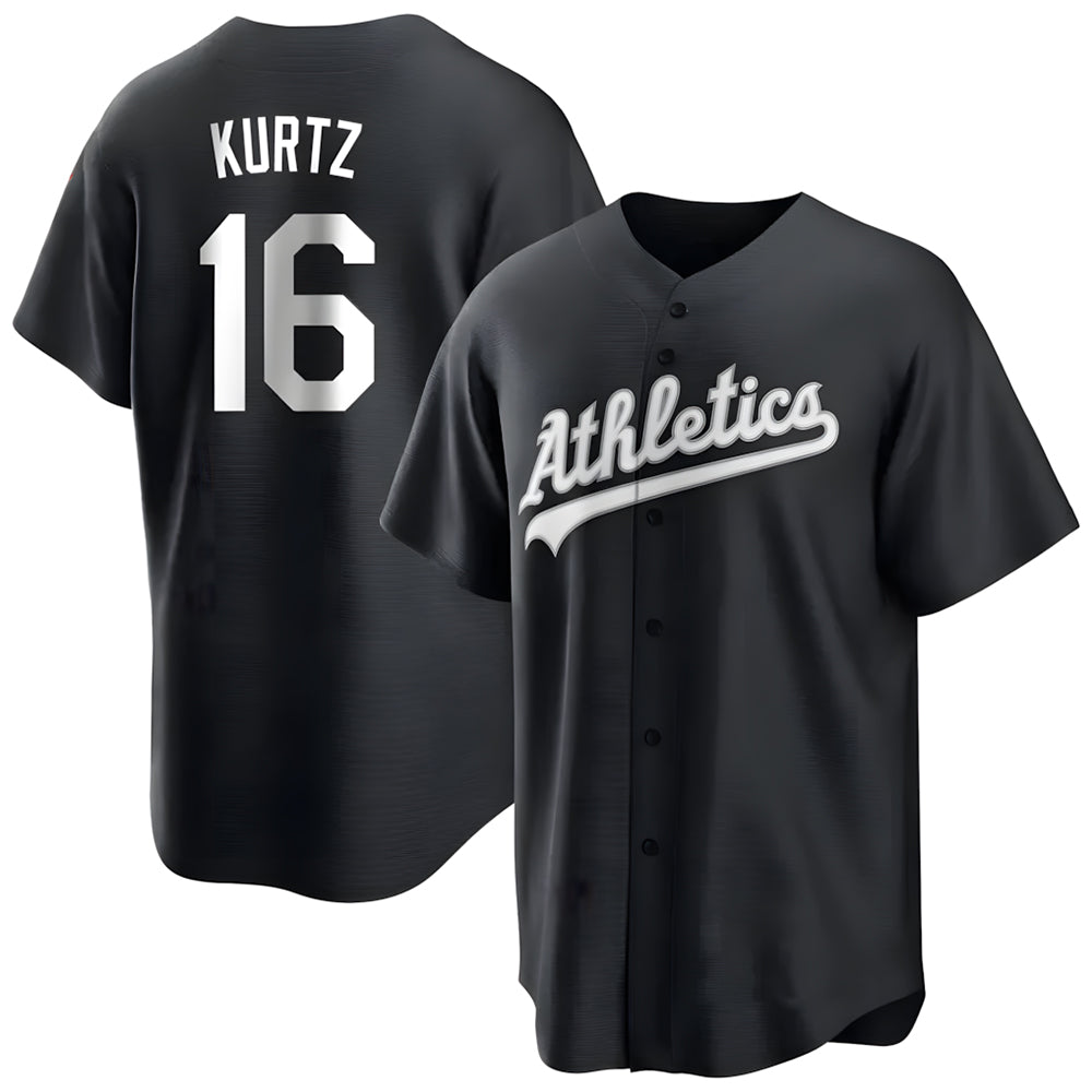 Kdoa Athletics #16 Nick Kurtz Player Black Game Stitched Jerseys
