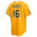Kdoa Athletics #16 Nick Kurtz Player Gold Alternate Stadium Stitched Jerseys
