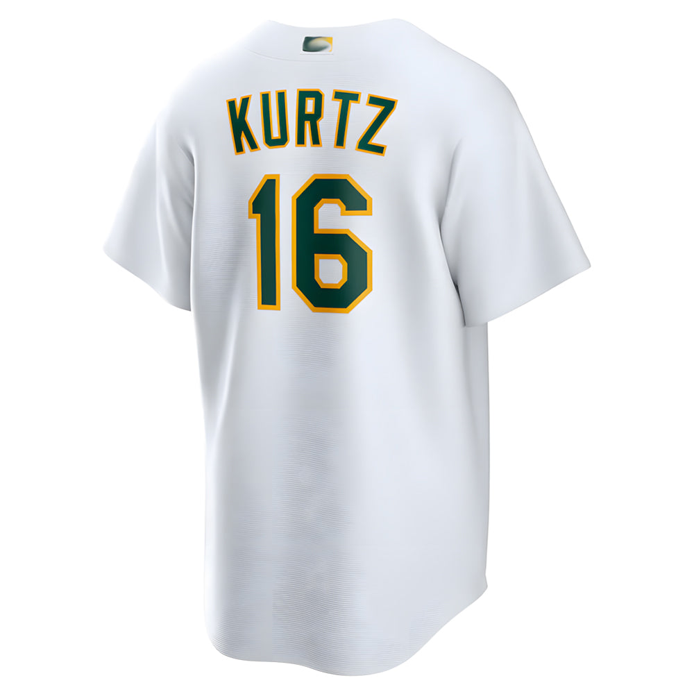 Kdoa Athletics #16 Nick Kurtz Player White Home Game Stitched Jerseys