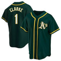 Kdoa Athletics #1 Denzel Clarke player Green Replica Alternate Stitched Jersey