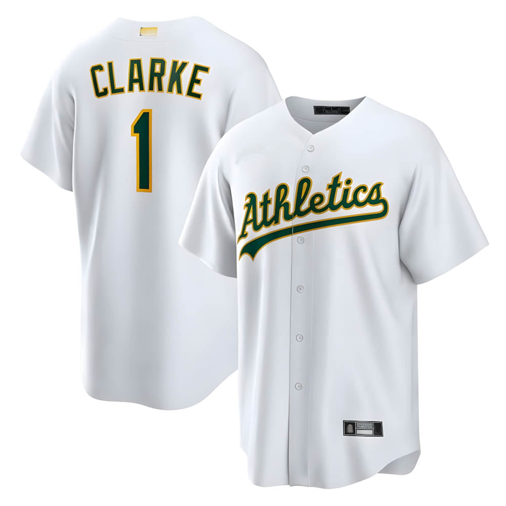 Kdoa Athletics #1 Denzel Clarke player White Home 2026 Official Stitched Jersey