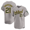 Kdoa Athletics #21 Tyler Soderstrom Player Gray Limited Away Stitched Jersey