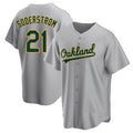 Kdoa Athletics #21 Tyler Soderstrom Player Gray Replica Road Stitched Jersey