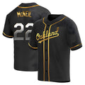 Kdoa Athletics #22 Jeff McNeil player Gold Replica Black en Alternate Stitched Jersey
