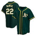 Kdoa Athletics #22 Jeff McNeil player Green Replica Alternate Stitched Jersey