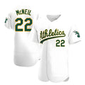 Kdoa Athletics #22 Jeff McNeil player White Authentic Home Stitched Jersey