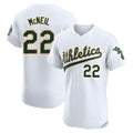 Kdoa Athletics #22 Jeff McNeil player White Elite Home Stitched Jersey