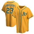 Kdoa Athletics #23 Shea Langeliers Player Gold Replica Alternate Stitched Jersey