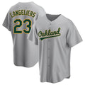 Kdoa Athletics #23 Shea Langeliers Player Gray Replica Road Stitched Jerseys