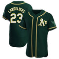 Kdoa Athletics #23 Shea Langeliers Player Green Authentic Alternate Stitched Jerseys