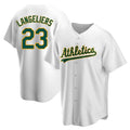 Kdoa Athletics #23 Shea Langeliers Player White Replica Home Stitched Jerseys